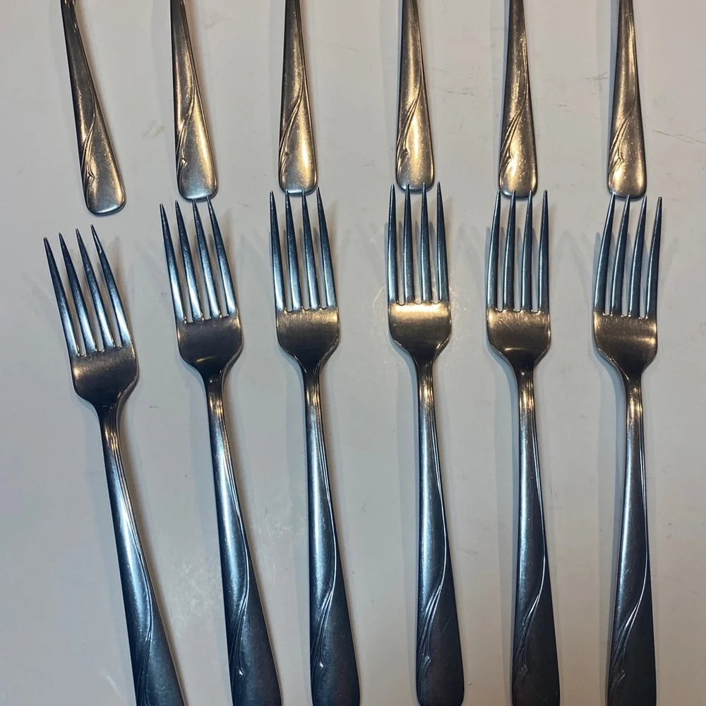 Vtg Oneida Flatware Forks Spoons Lot Of 12 Cutlery